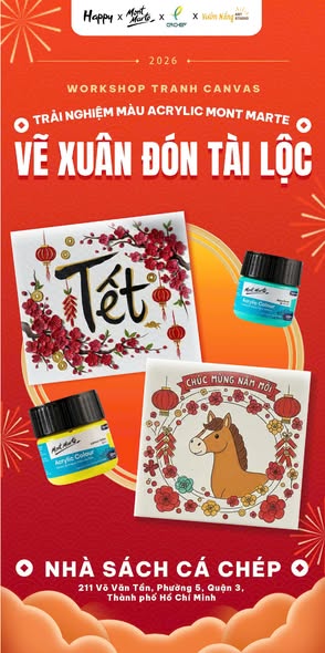 Workshop Vẽ Xuân Đón Tài Lộc tại Nhà sách Cá Chép